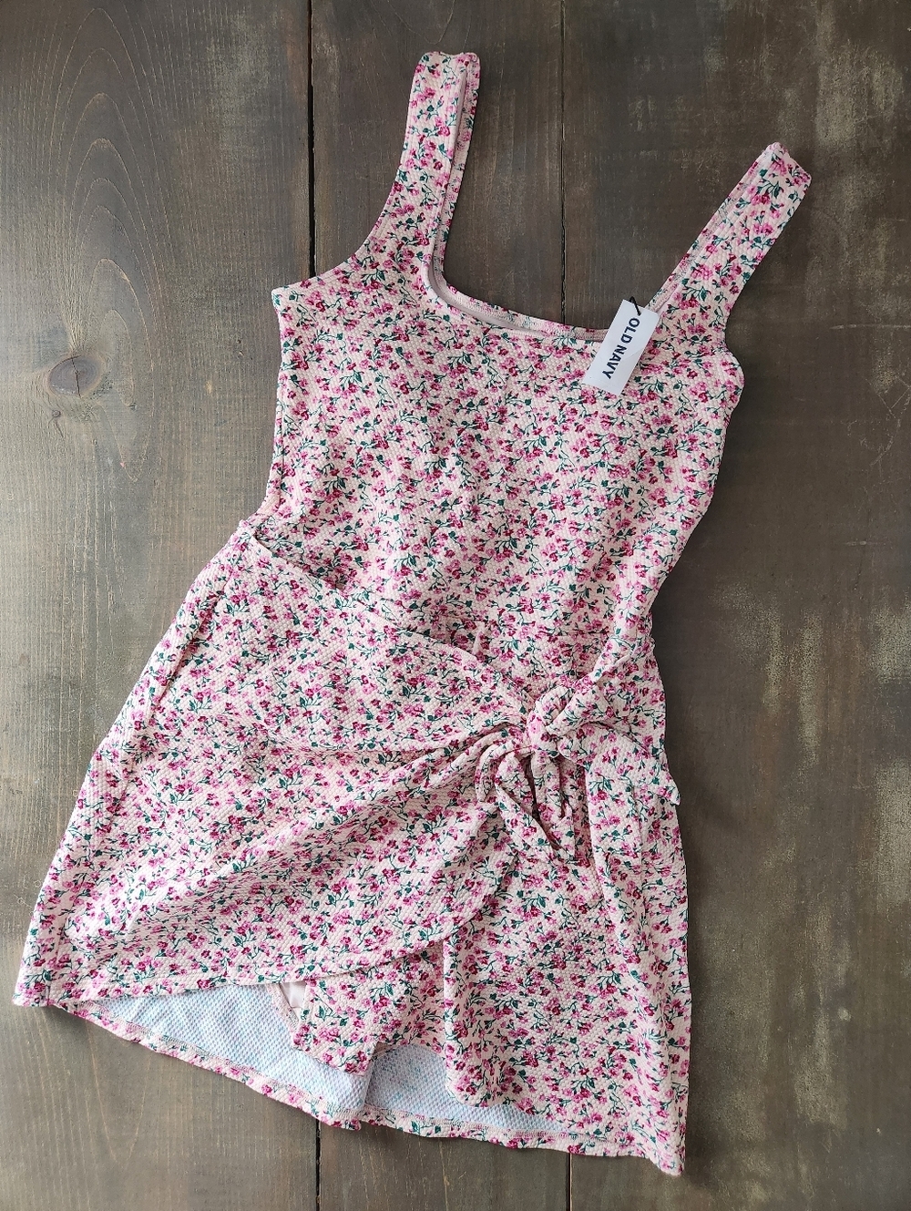 NWT Old Navy Pique Side-Tie Swim Dress - Size XS